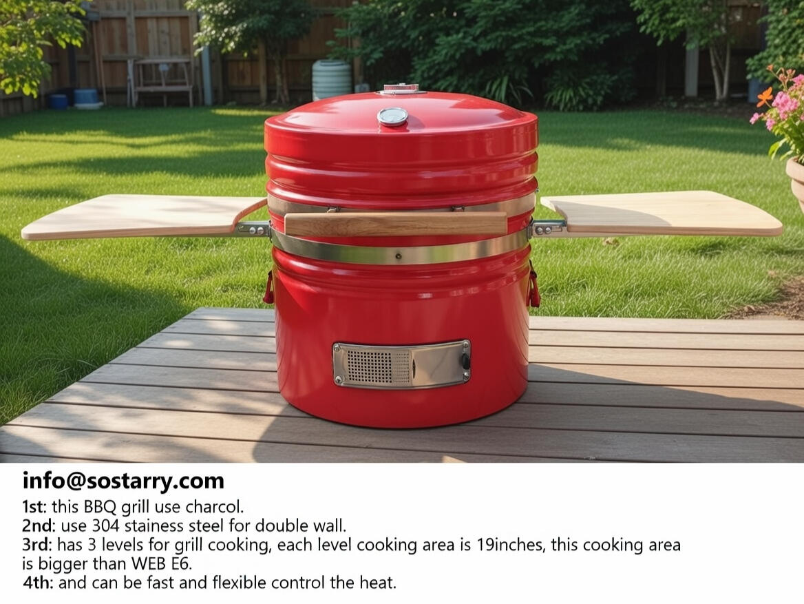 lightweight yet tough, easy temp control, and charcoal-saving ,(two-third the price of a Weber E6